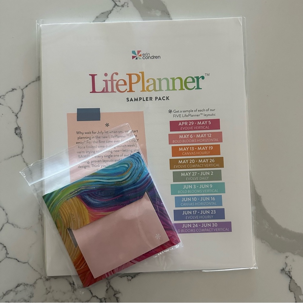Erin Condren Sticky Notes Dispenser & LifePlanner Sampler Pack Limited Edition